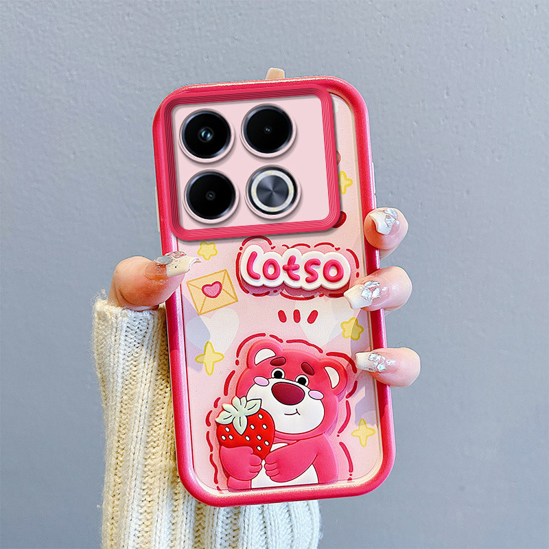 3D Cartoon Puppy Phone Case for Infinix/Tecno/Itel, Cute Shockproof Protective Cover for Hot 50/Spark 10C/Smart 9