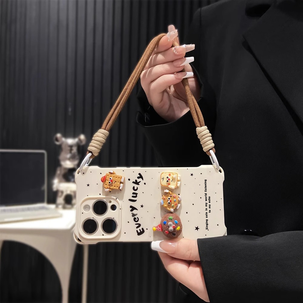 2026 Latest 3D Cute Cookie Figure Phone Case for iPhone 6/iphone7/iphone11/iphone17 Pro Max/16/15 Pro, Soft Shockproof Cover