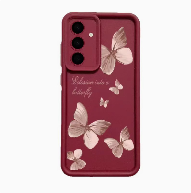 Latest Butterfly Print Soft Phone Case for Samsung A06/A07/A15/A16/A55/S24 /S23/S21 , Anti-drop Protective Cover