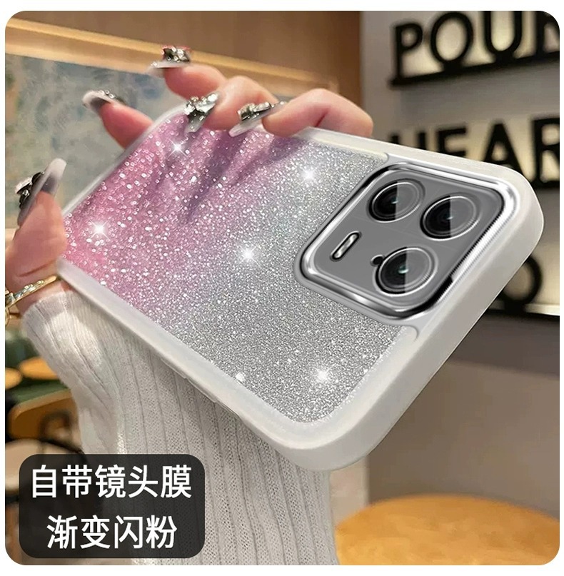 Gradient Glitter Phone Case for Infinix Note 20/smart10/pop10/Spark 30/Hot 10/spark40/Camon 30, Shockproof Silicone Cover