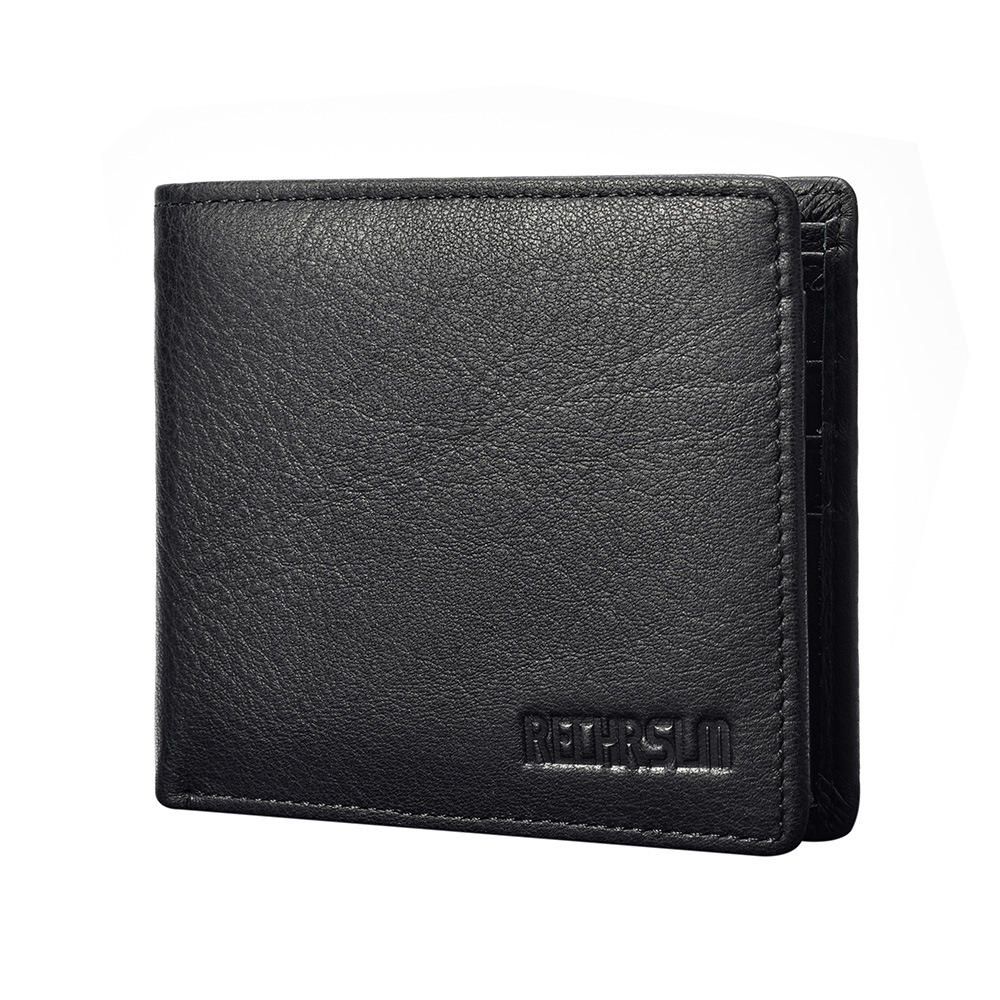 Men's  Wallet:Genuine Cowhide Leather Wallet for Men, Bifold Slim Card Holder, Father's Day Gift, High Quality Business Purse