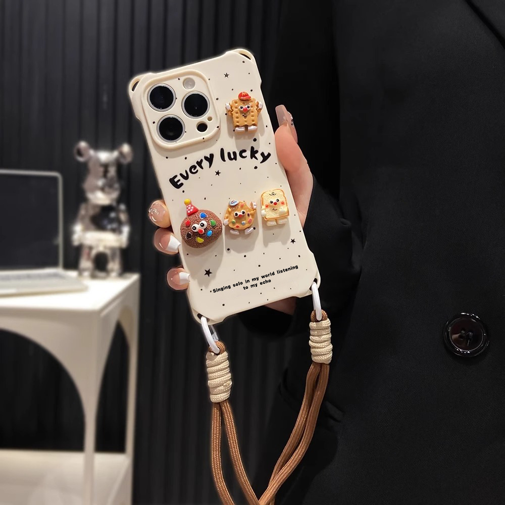 2026 Latest 3D Cute Cookie Figure Phone Case for iPhone 6/iphone7/iphone11/iphone17 Pro Max/16/15 Pro, Soft Shockproof Cover