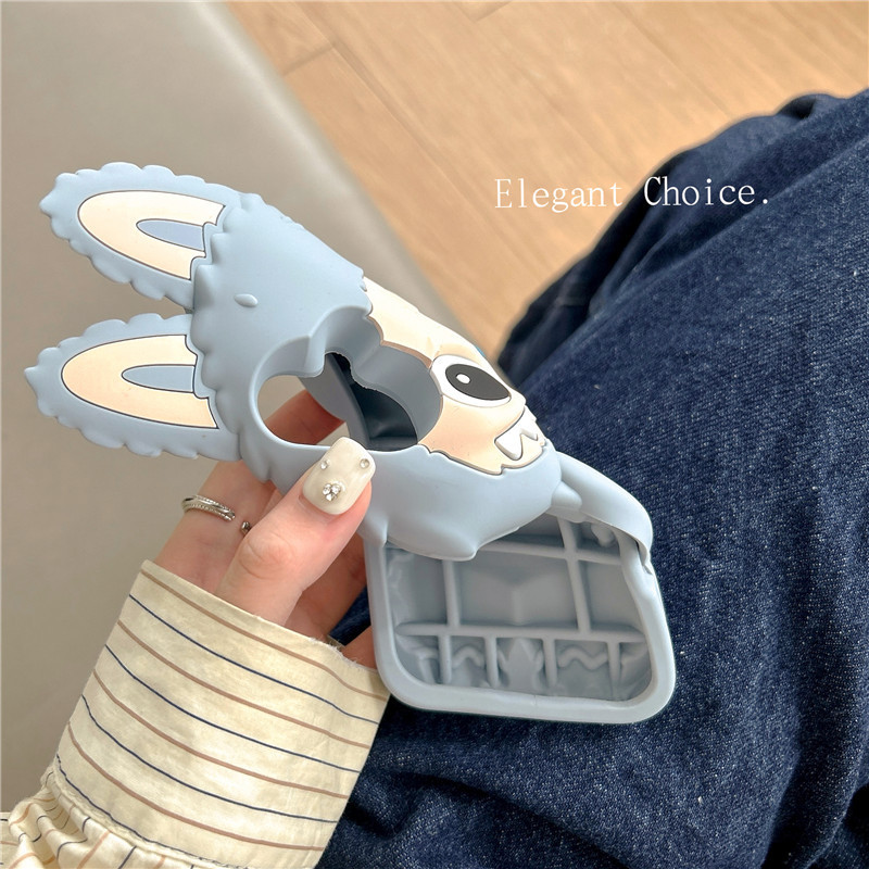 3D Cartoon Labubu Silicone Phone Case for iPhone 16/15 Pro Max/14/13/12/11, Shockproof Cute Protective Cover