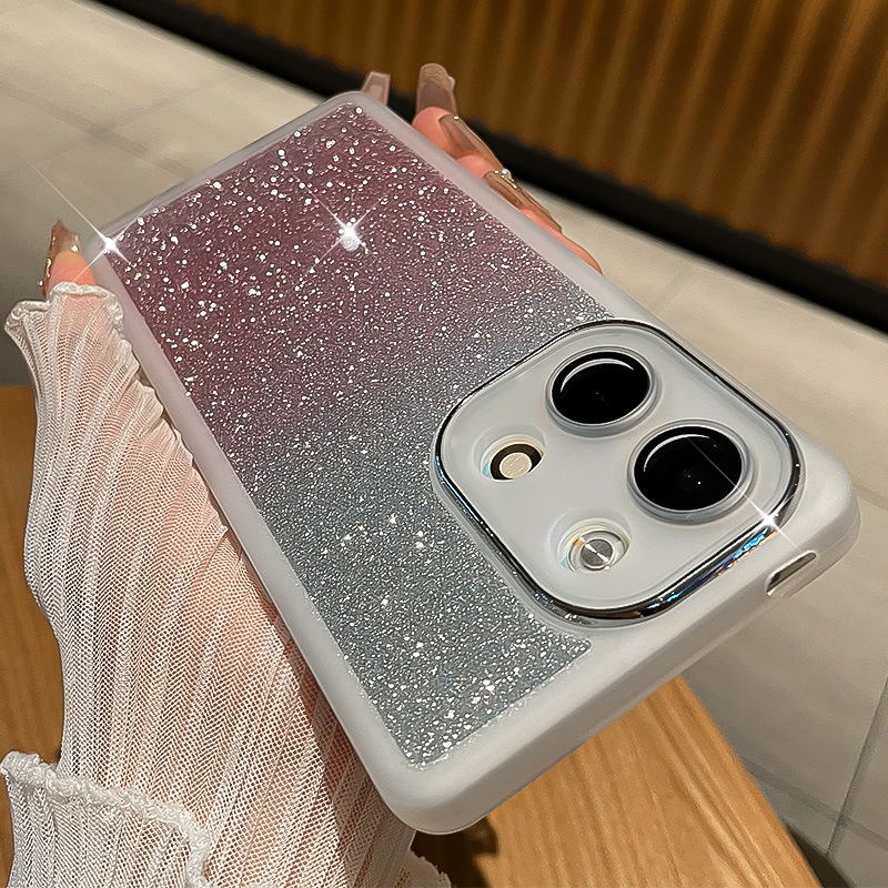 Gradient Glitter Phone Case for Infinix Note 20/smart10/pop10/Spark 30/Hot 10/spark40/Camon 30, Shockproof Silicone Cover