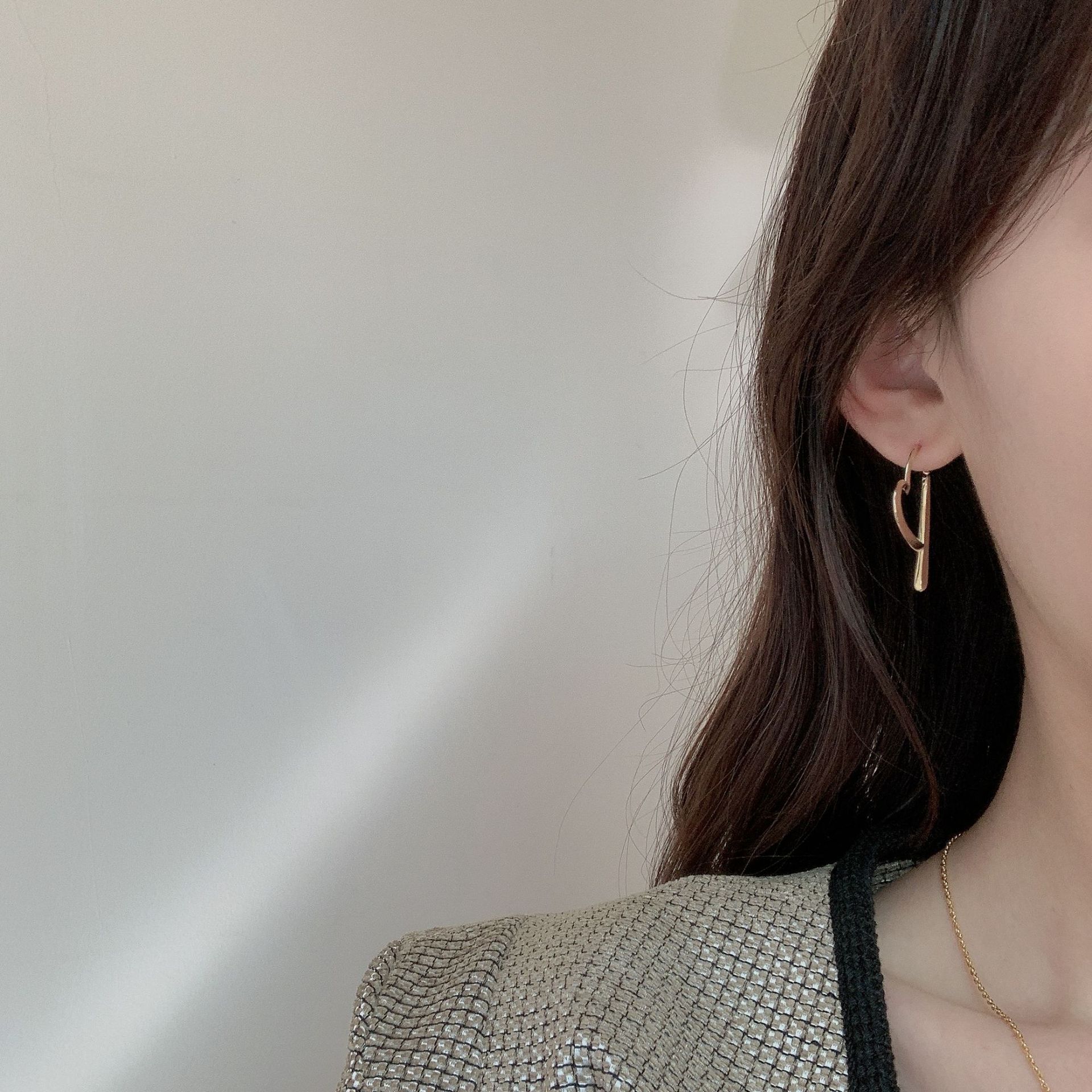 Heart Hoop Earrings, Minimalist Cool Style Hypoallergenic Ear Jewelry for Women