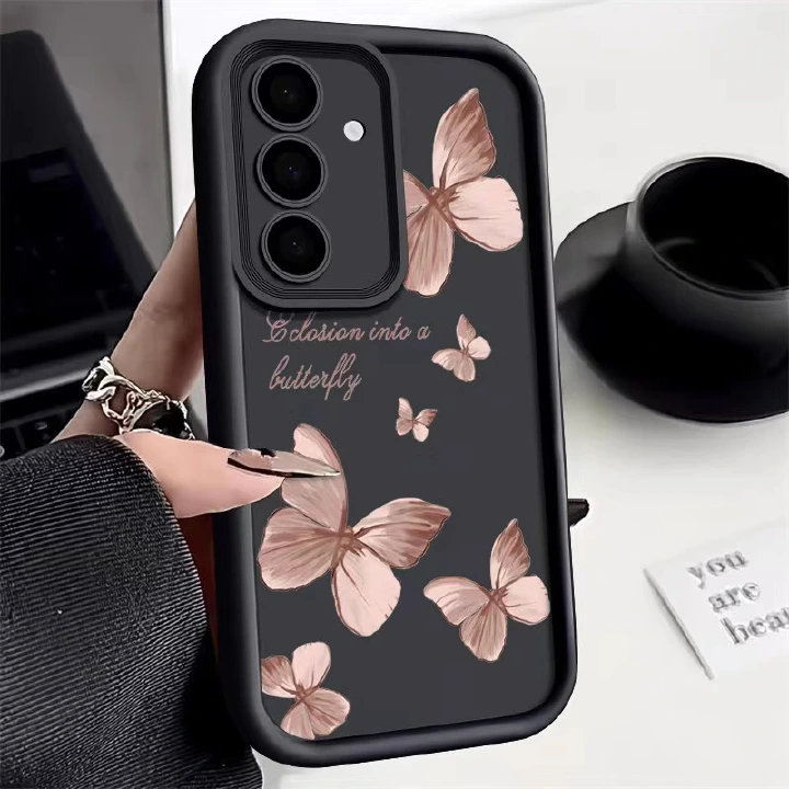Latest Butterfly Print Soft Phone Case for Samsung A06/A07/A15/A16/A55/S24 /S23/S21 , Anti-drop Protective Cover