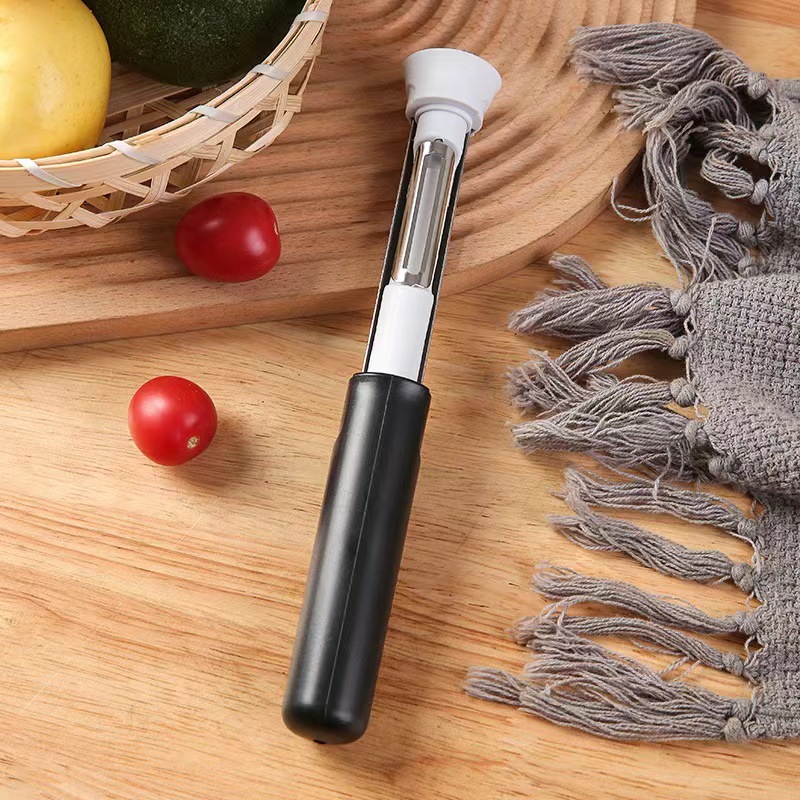 2-in-1 Stainless Steel Fruit Peeler & Corer, Easy Grip Apple Pear Peeling Tool, Food Grade