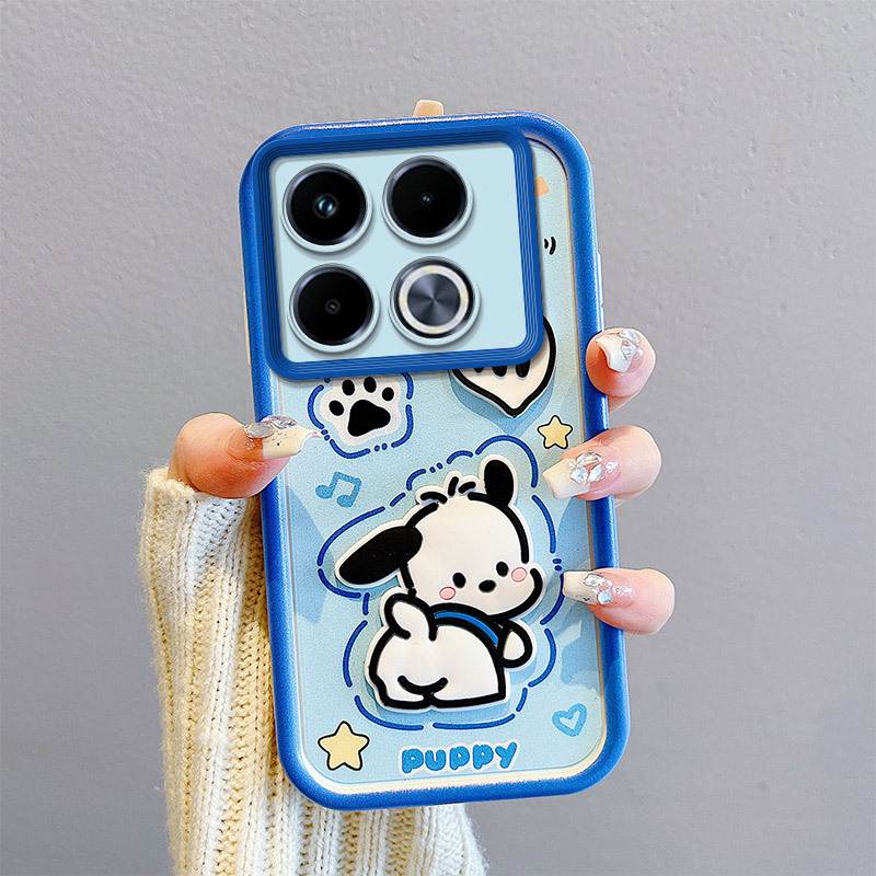 3D Cartoon Puppy Phone Case for Infinix/Tecno/Itel, Cute Shockproof Protective Cover for Hot 50/Spark 10C/Smart 9