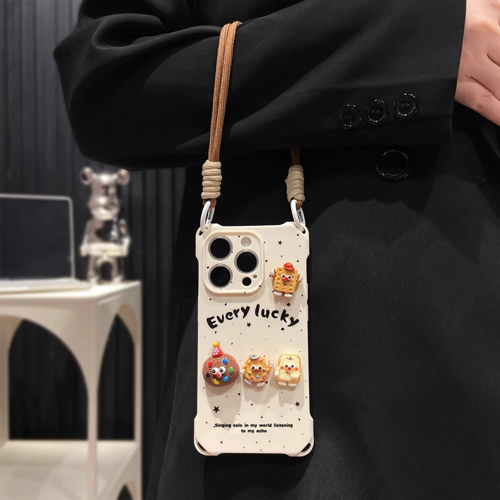 2026 Latest 3D Cute Cookie Figure Phone Case for iPhone 6/iphone7/iphone11/iphone17 Pro Max/16/15 Pro, Soft Shockproof Cover