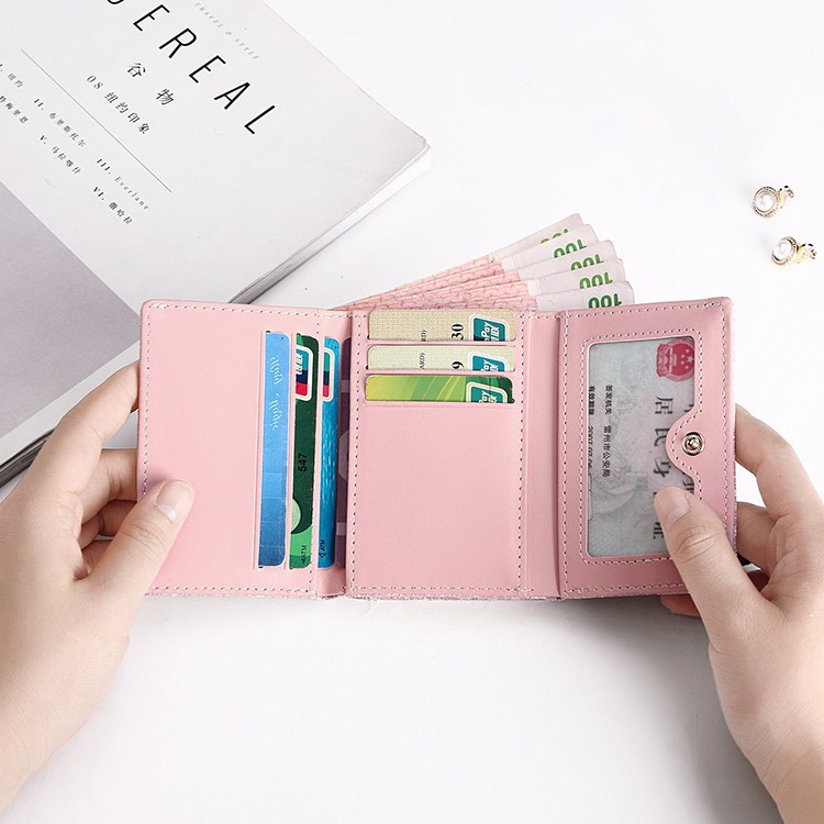 Women's  Wallet:Latest Small-Style Tri-fold Wallet for Women, Multi-functional Card & Coin Purse for Students & Daily Use