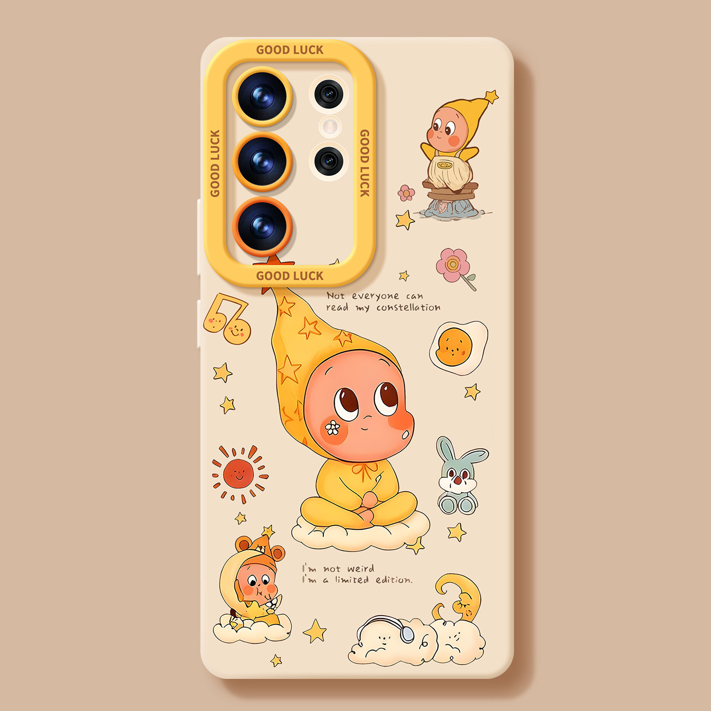 Samsung case ：Latest Cute Raincoat Doll Phone Case for Samsung Galaxy S26/S25/S24/S23/s22, Silicone Shockproof Cover with Optional Mirror Stand