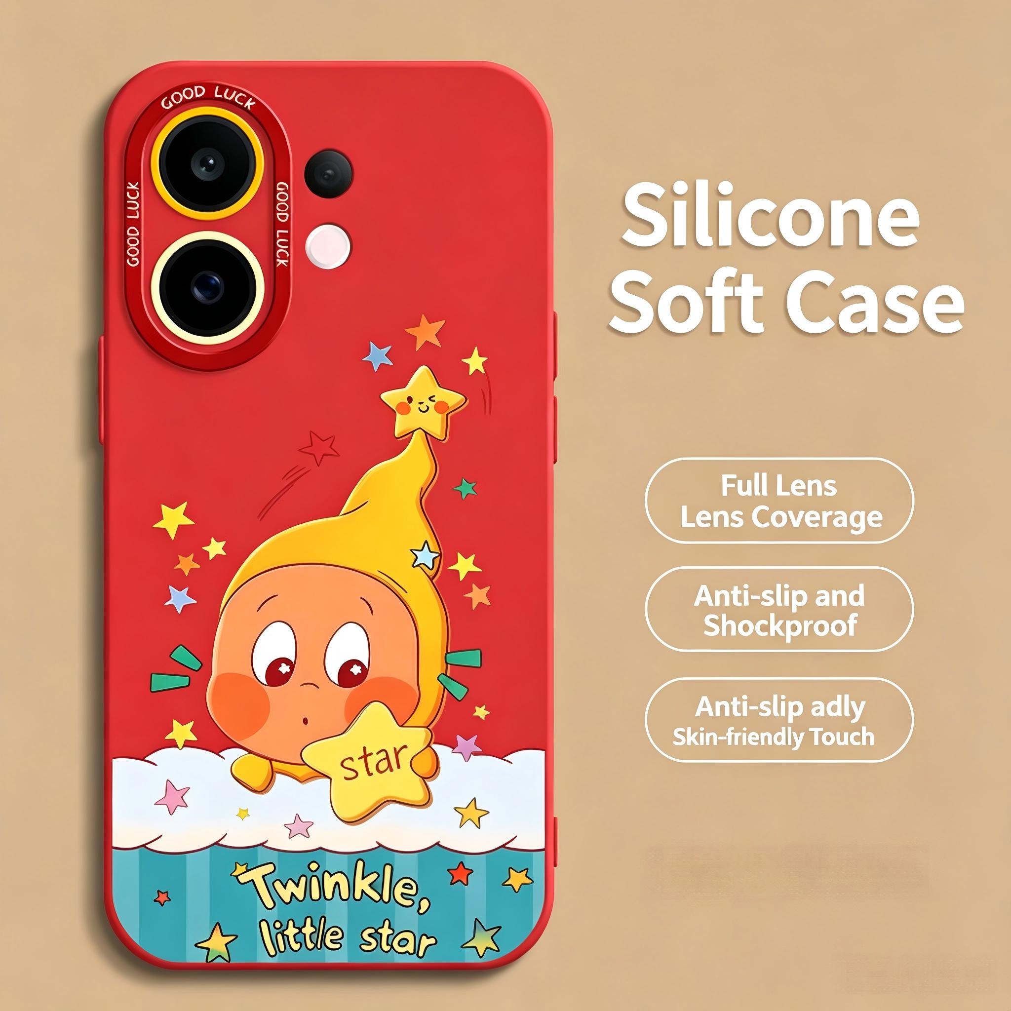 Vivo case :Cute Star Man 2 Cartoon Phone Case for VIVO S50/S30/S20/S18/S17, Shockproof Cover with Optional Lanyard for V30/V29