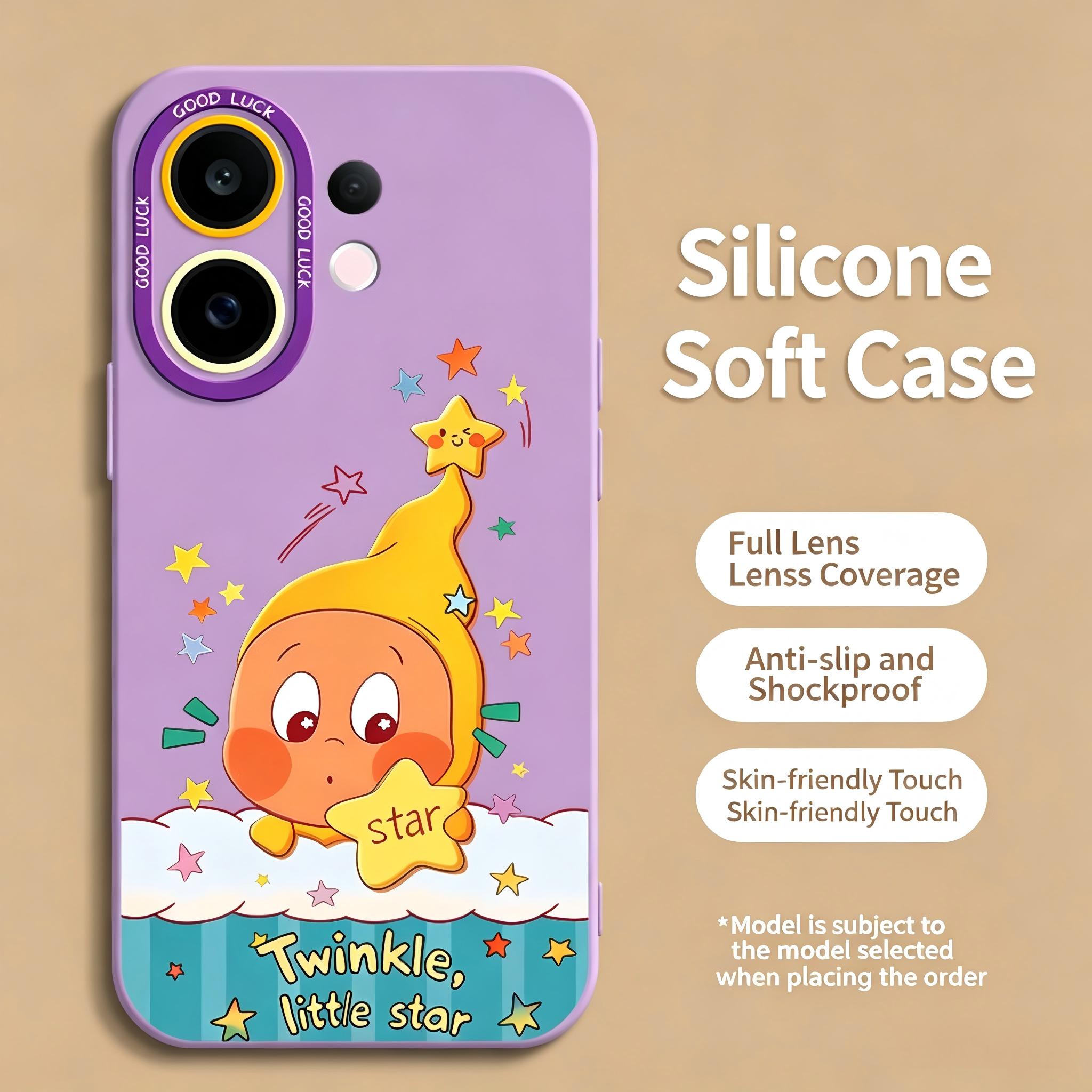Vivo case :Cute Star Man 2 Cartoon Phone Case for VIVO S50/S30/S20/S18/S17, Shockproof Cover with Optional Lanyard for V30/V29