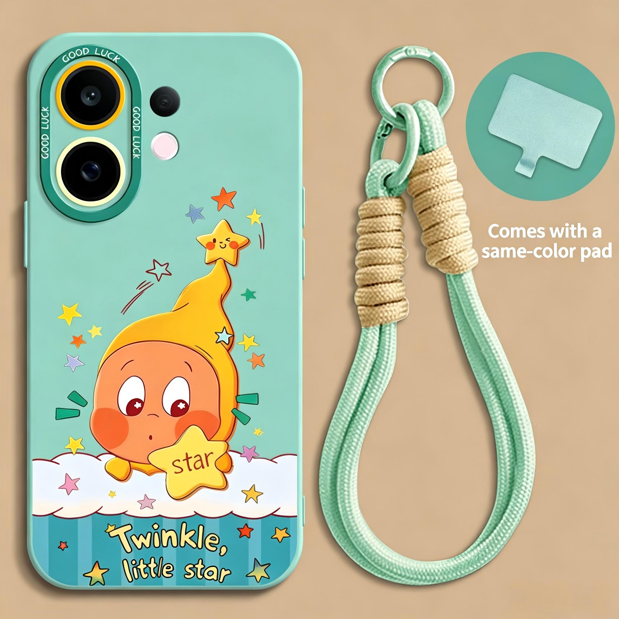 Vivo case :Cute Star Man 2 Cartoon Phone Case for VIVO S50/S30/S20/S18/S17, Shockproof Cover with Optional Lanyard for V30/V29