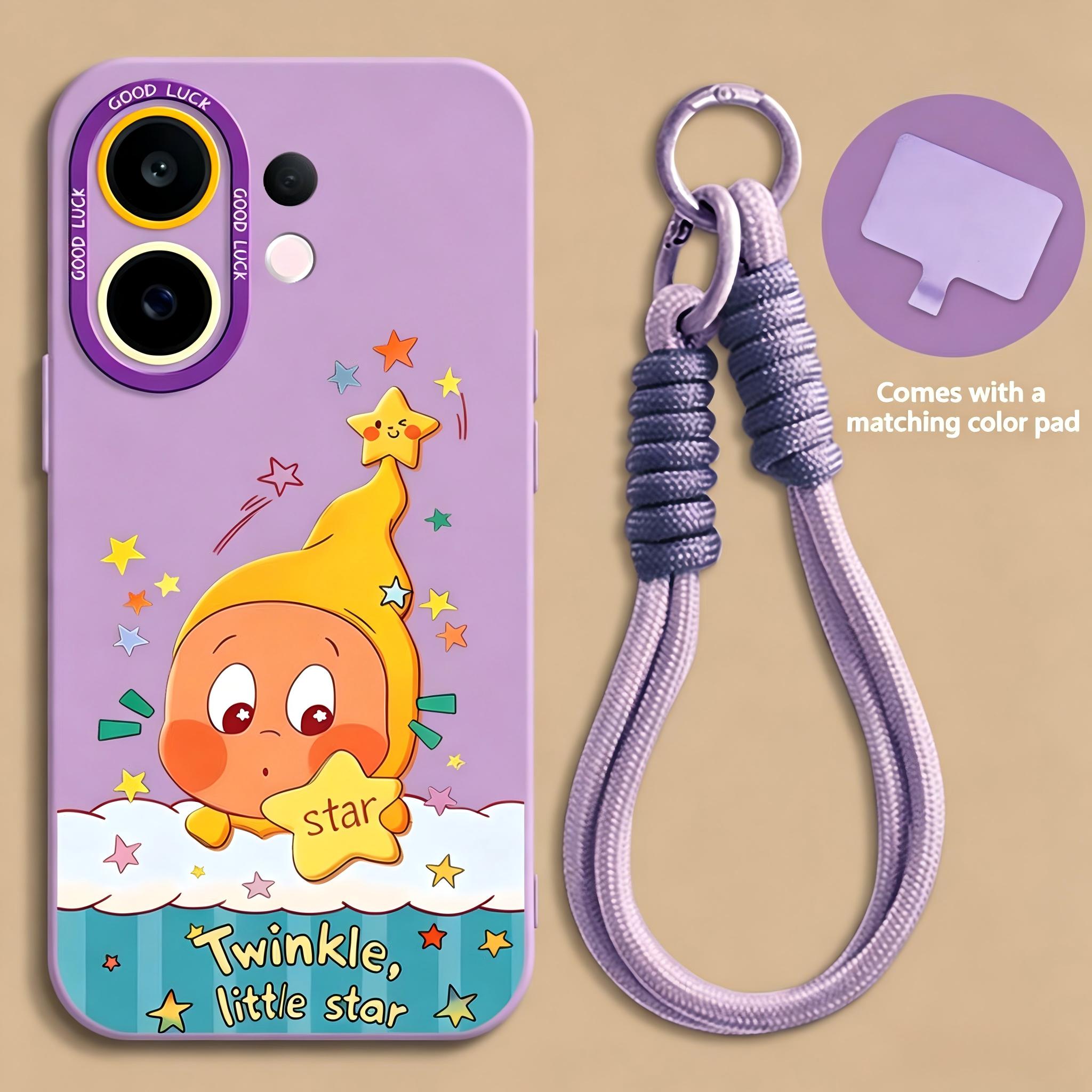Vivo case :Cute Star Man 2 Cartoon Phone Case for VIVO S50/S30/S20/S18/S17, Shockproof Cover with Optional Lanyard for V30/V29
