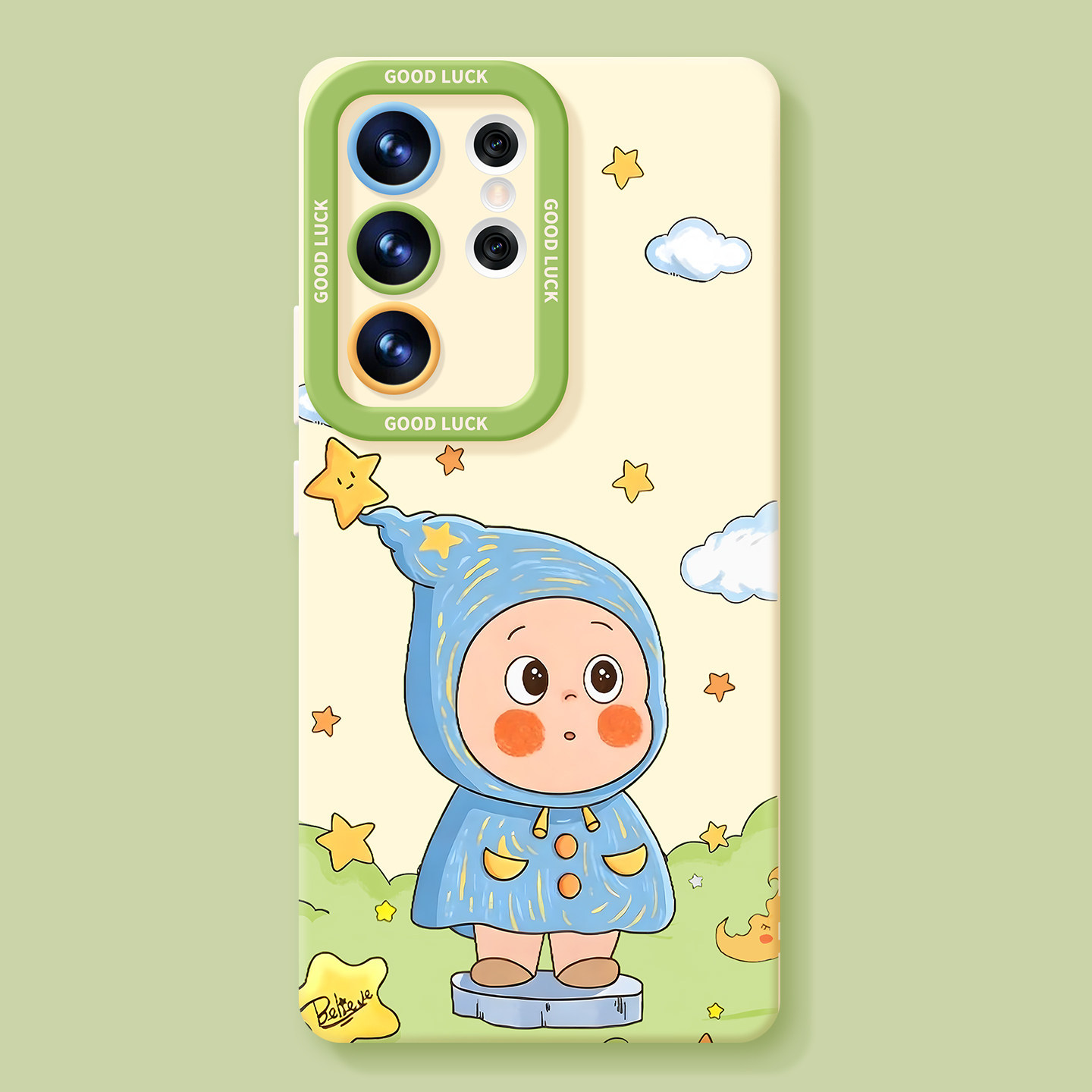 Samsung case ：Latest Cute Raincoat Doll Phone Case for Samsung Galaxy S26/S25/S24/S23/s22, Silicone Shockproof Cover with Optional Mirror Stand