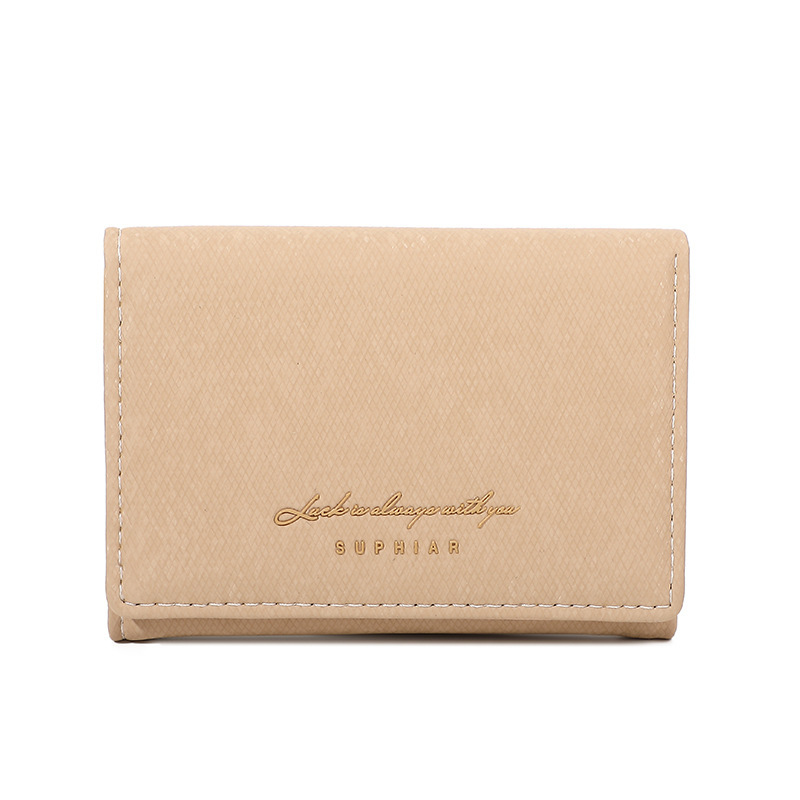 Women's wallet:New Suede Fabric Mini 3-Fold Wallet,  Leather Short Purse for Women