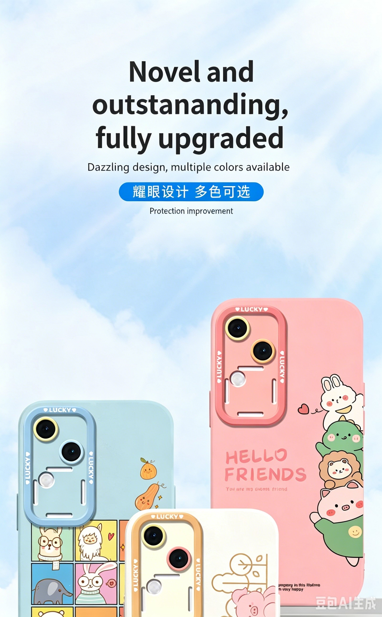 Vivo case :Cute Cartoon Animals Phone Case for VIVO S50/S30/S20/S19/S16/S15, Shockproof Soft TPU CoverV30/V29