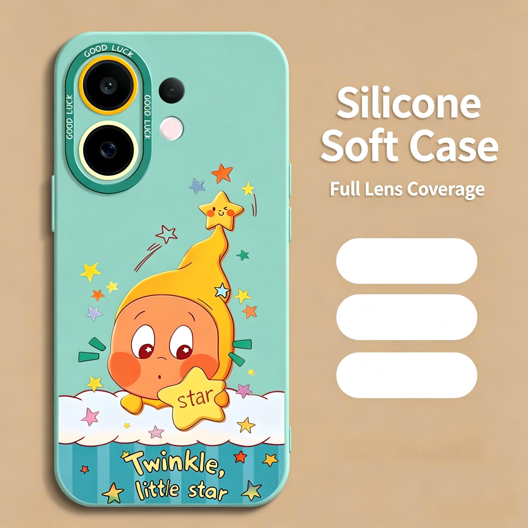 Vivo case :Cute Star Man 2 Cartoon Phone Case for VIVO S50/S30/S20/S18/S17, Shockproof Cover with Optional Lanyard for V30/V29