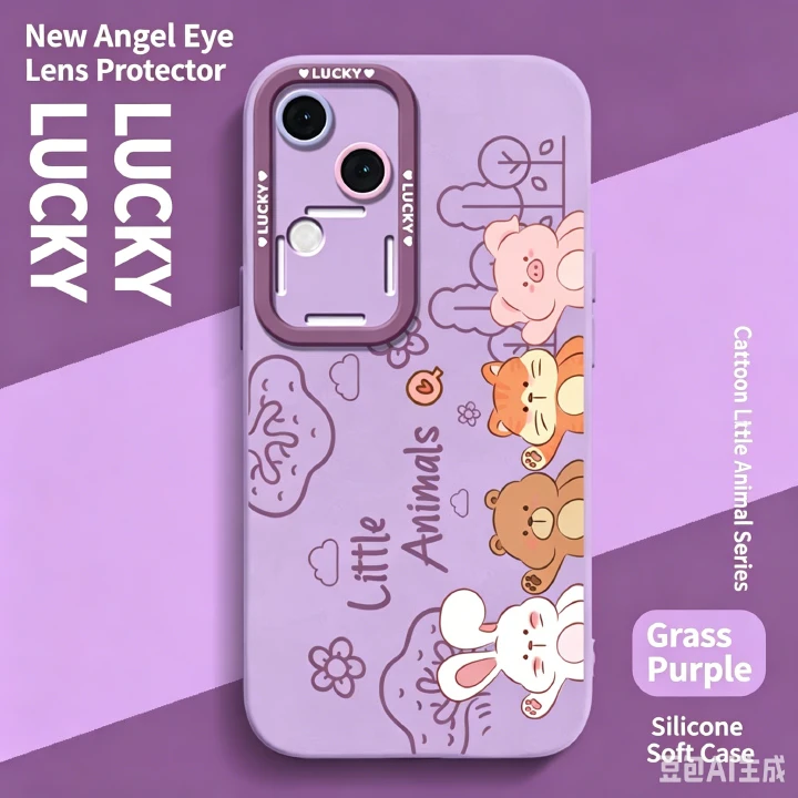 Vivo case :Cute Cartoon Animals Phone Case for VIVO S50/S30/S20/S19/S16/S15, Shockproof Soft TPU CoverV30/V29