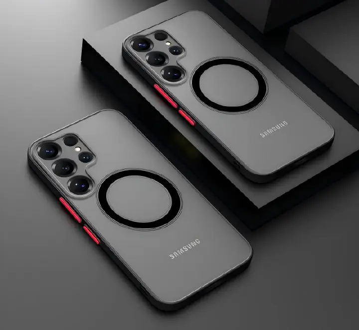 Latest Matte Skin-Feel Magnetic Phone Case for Samsung S26/S25/S25/S21/A57/A56/A35/A06/A07/A15/A16/A17, Shockproof Anti-Fingerprint Cover
