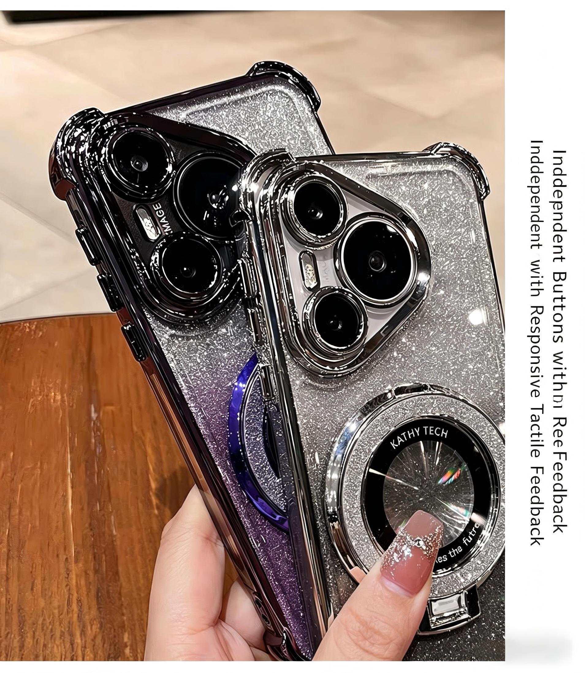 Infinix case:Hot 70/Hot60/Hot60i/ Note60/spark50,magnetic kickstand cover, 6D shockproof electroplated protective case for note60/50, anti-drop soft , gradient color phone cover pop10/9/8