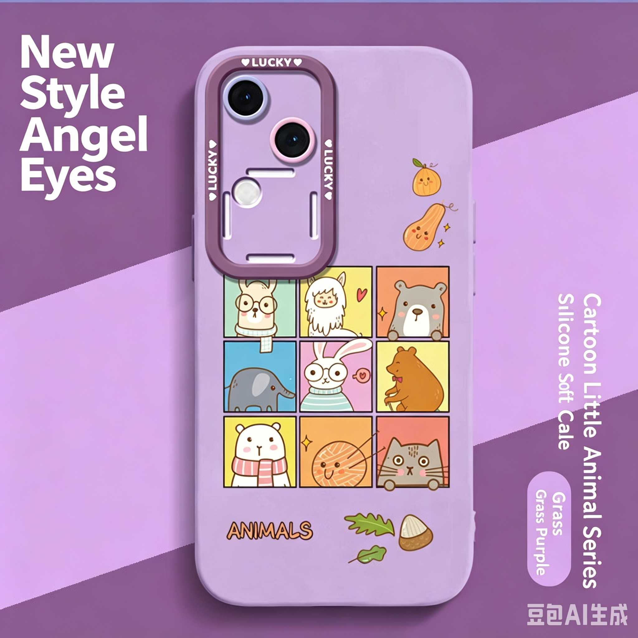 Vivo case :Cute Cartoon Animals Phone Case for VIVO S50/S30/S20/S19/S16/S15, Shockproof Soft TPU CoverV30/V29