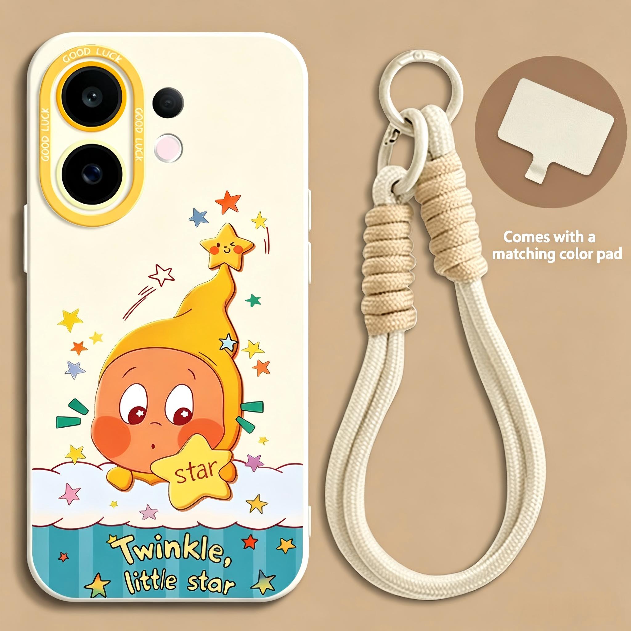 Vivo case :Cute Star Man 2 Cartoon Phone Case for VIVO S50/S30/S20/S18/S17, Shockproof Cover with Optional Lanyard for V30/V29