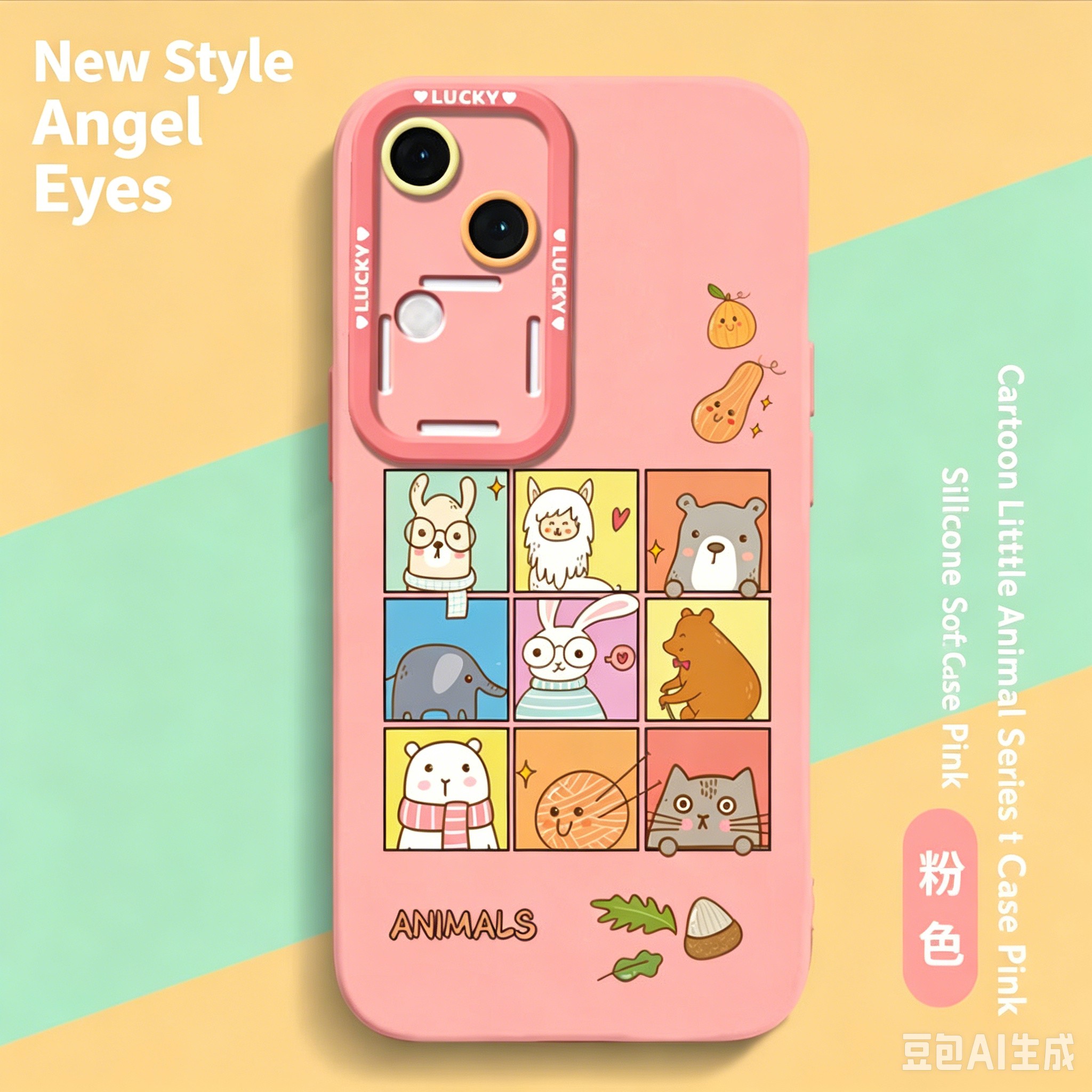 Vivo case :Cute Cartoon Animals Phone Case for VIVO S50/S30/S20/S19/S16/S15, Shockproof Soft TPU CoverV30/V29