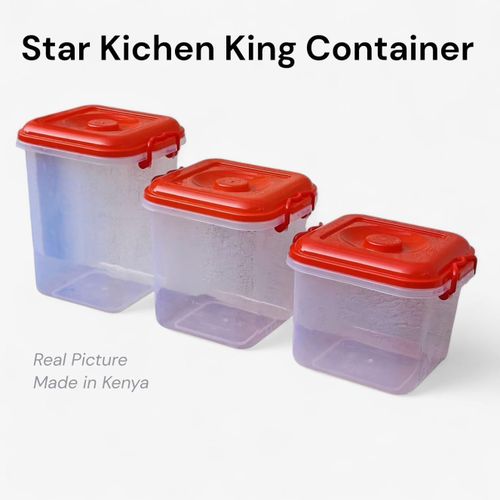 Star Kitchen & Storage Container 10 Litrs 1pc Designed for everyday kitchen use, it is ideal for storing dry foods such as rice, flour, beans, sugar, and cereals, as well as water or household