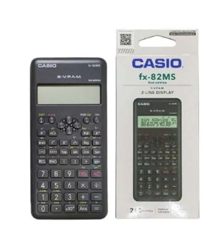 Casio fx-82MS 2nd Edition Scientific Calculator – Non-Programmable with 240 Functions, Solar + Battery Power, 2-Line Display | For Students, Engineers & Professionals