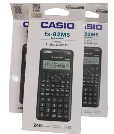 Casio fx-82MS 2nd Edition Scientific Calculator – Non-Programmable with 240 Functions, Solar + Battery Power, 2-Line Display | For Students, Engineers & Professionals
