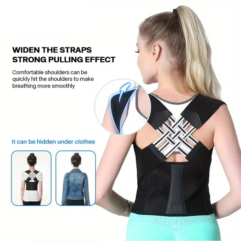 Posture Corrector for Women and Men, Adjustable Shoulder Posture Brace, Back Straightener Posture, Used for Middle Upper Spine