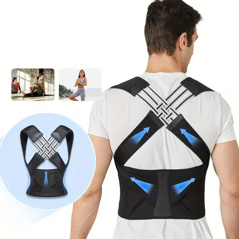 Posture Corrector for Women and Men, Adjustable Shoulder Posture Brace, Back Straightener Posture, Used for Middle Upper Spine