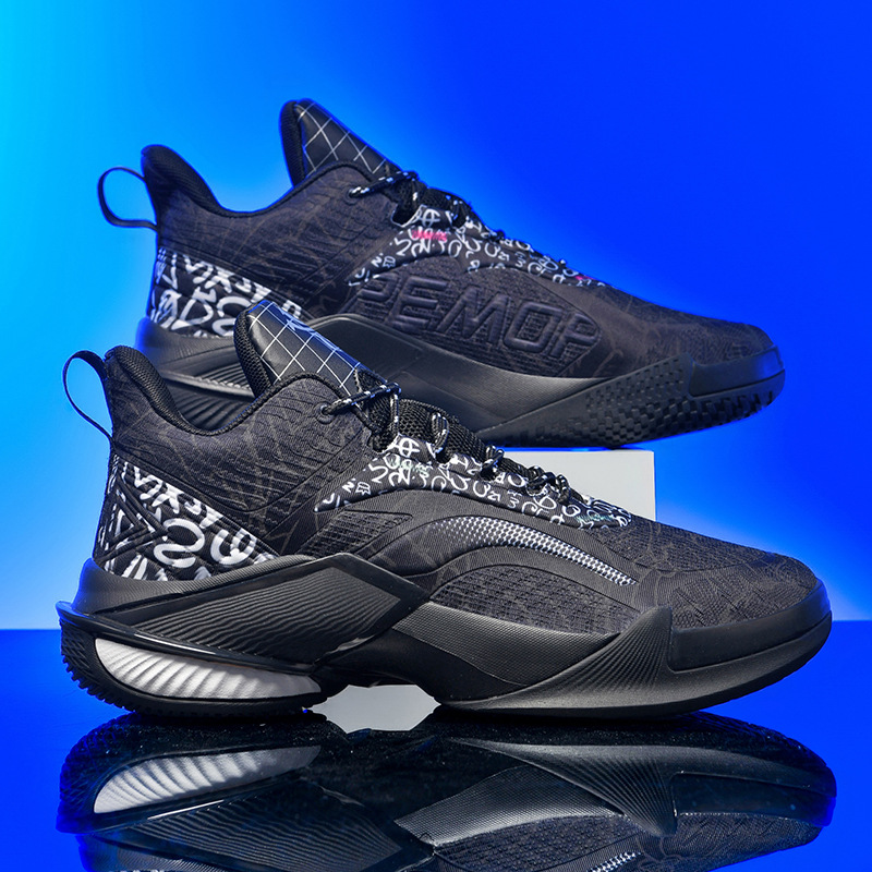 ZoHi SPORTS Low Basketball Shoes Men Glow-in-the-Dark Breathable Mesh Rubber+EVA+TPU Sole Non-Slip Outdoor Training Sneakers