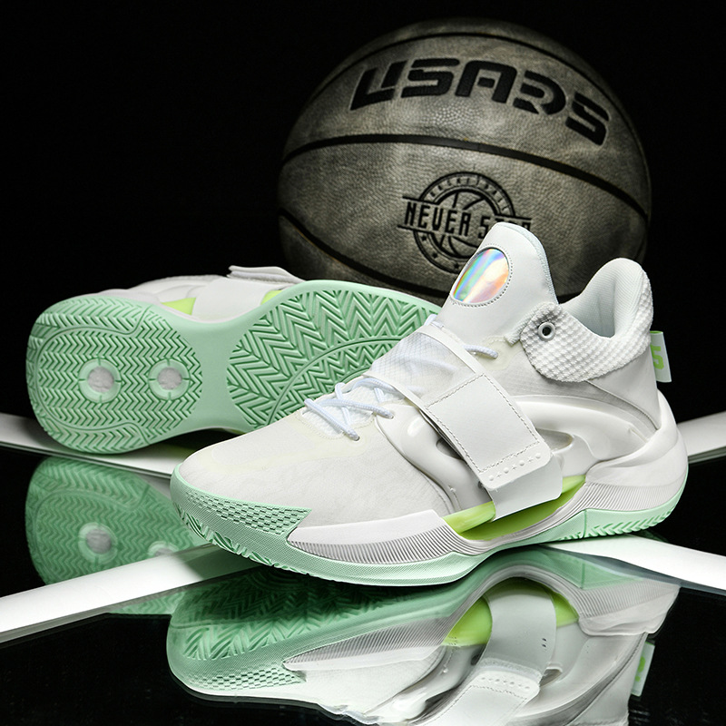 ZoHi SPORTS Low Basketball Shoes Men Glow-in-the-Dark Breathable Mesh Rubber Sole Non-Slip Indoor Training Sneakers
