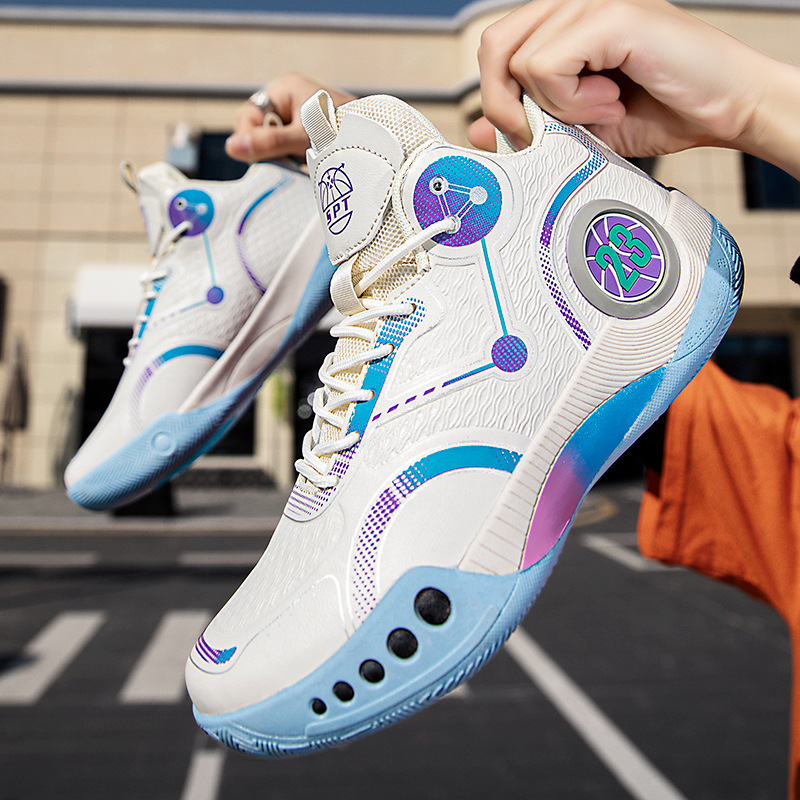 ZoHi SPORTS Mid-Top Basketball Shoes Men Non-Slip Wear-Resistant Outdoor Cement Court TPR Sole