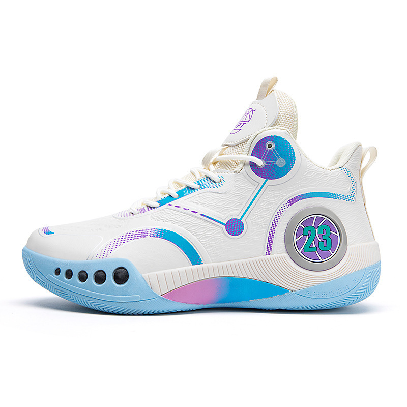 ZoHi SPORTS Mid-Top Basketball Shoes Men Non-Slip Wear-Resistant Outdoor Cement Court TPR Sole