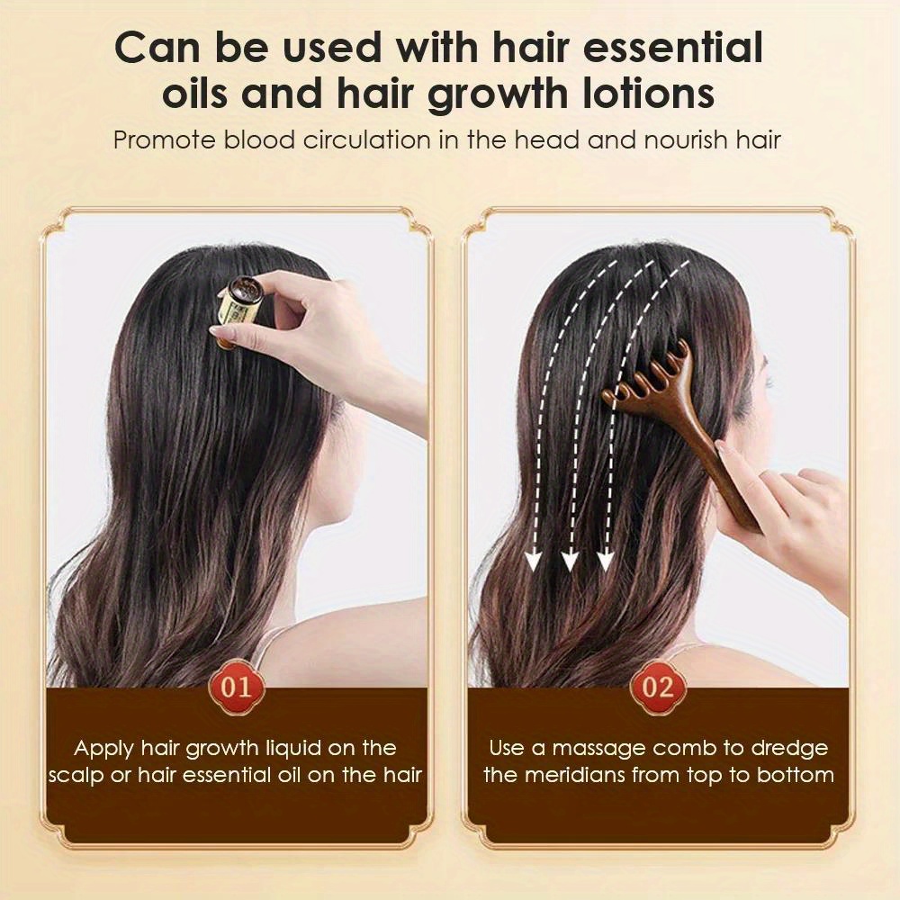 1Pc 6-Claw Scalp Massager Handheld Spa Massage Comb Guasha Scraping Tool Back Scratcher Hair Care Massage Tool For Home Use