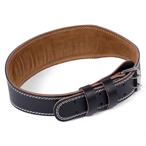 Premium Leather Weightlifting Exercise Belt Waist Support protection deep Squat Deadlift hard pull bench press Powerlifting Gym Belt Unisex Wide Wrap Training Weight Lifting Double Buckle