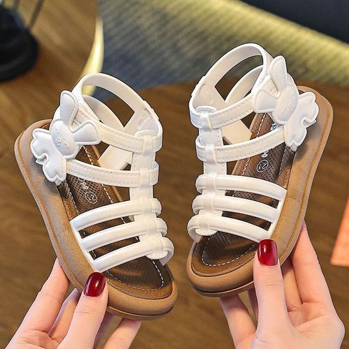 Children Sandals Girls Kids Roman Sandal Summer Soft Flat Heels