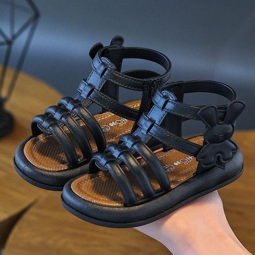Children Sandals Girls Kids Roman Sandal Summer Soft Flat Heels