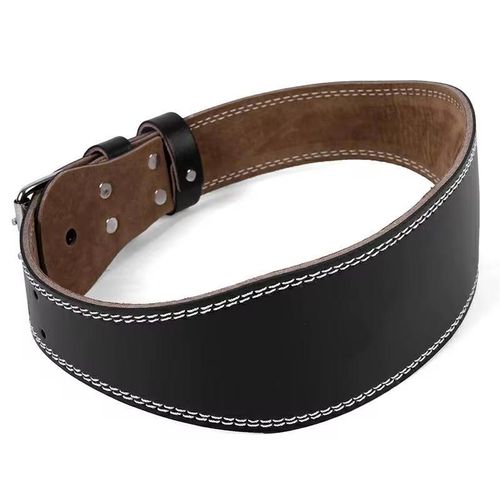 Premium Leather Weightlifting Exercise Belt Waist Support protection deep Squat Deadlift hard pull bench press Powerlifting Gym Belt Unisex Wide Wrap Training Weight Lifting Double Buckle