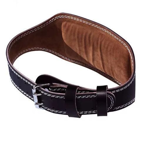 Premium Leather Weightlifting Exercise Belt Waist Support protection deep Squat Deadlift hard pull bench press Powerlifting Gym Belt Unisex Wide Wrap Training Weight Lifting Double Buckle