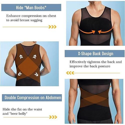 Men's Compression Shirt for Body Shaper Slimming Vest Tight Tummy Underwear Tank Top