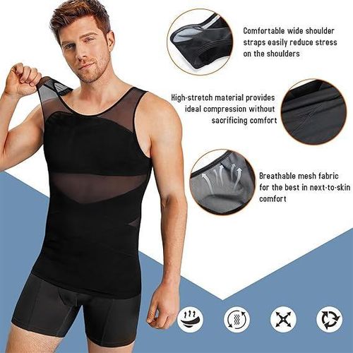 Men's Compression Shirt for Body Shaper Slimming Vest Tight Tummy Underwear Tank Top