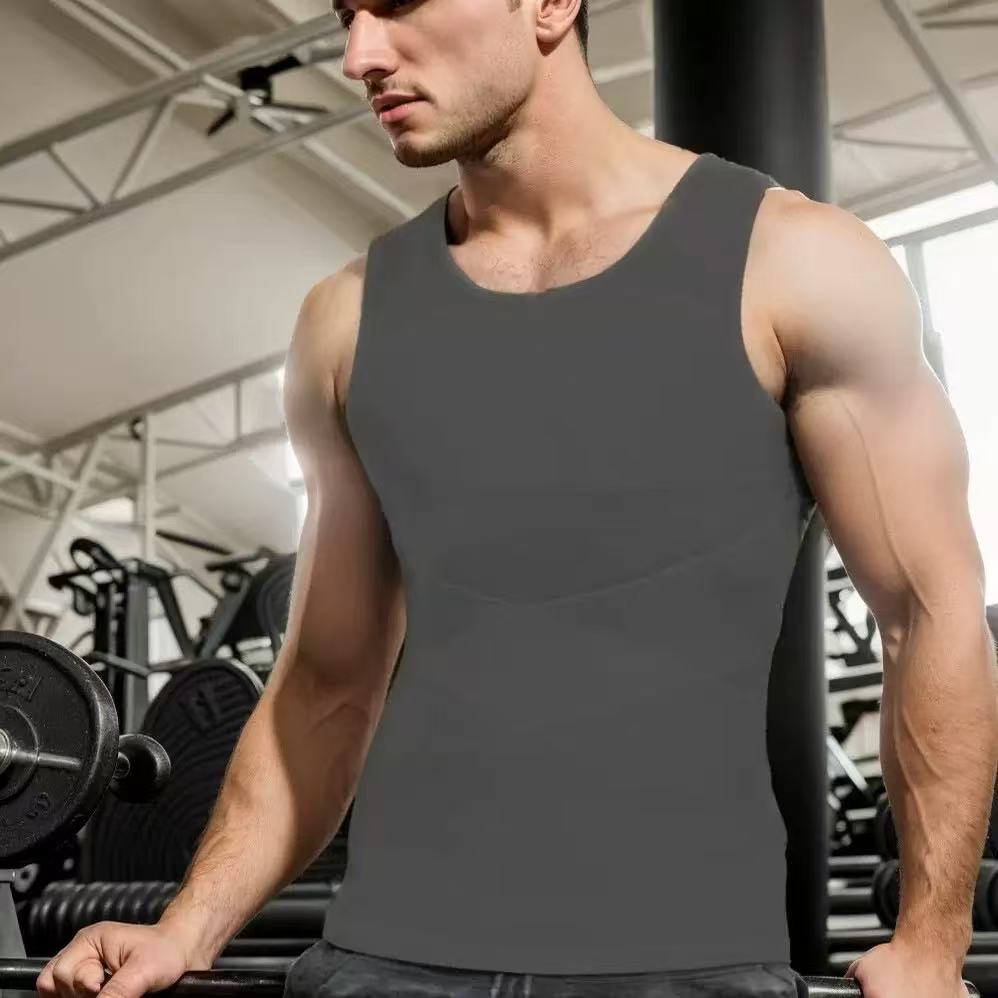 Men's Compression Shirt for Body Shaper Slimming Vest Tight Tummy Underwear Tank Top