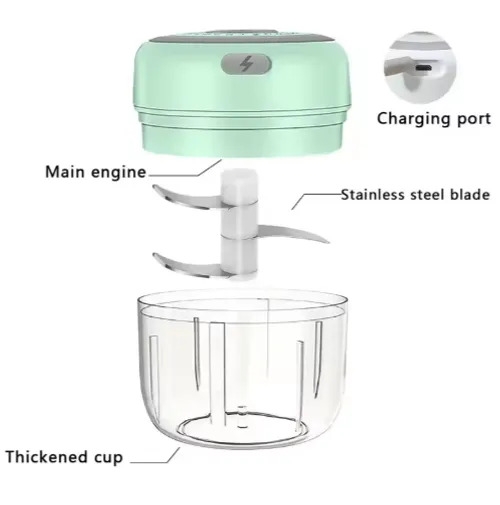 Portable Electric Food Processor Electric garlic press, mini wireless garlic masher, baby food processor, garlic paste making tool, garlic squasher