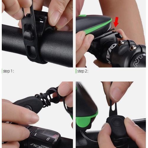 USB Waterproof LED Bicycle Light With One Hundred and Twenty dB Bicycle Bell, Front and Rear Light Set, Mountain Bike Headlight Bicycle