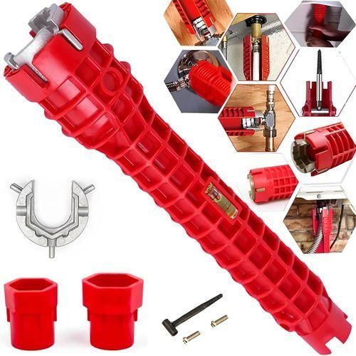 8 In 1 Multifunctional Kitchen Faucet Water Sink Wrench Pipe Wrenches